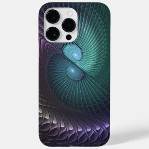 Coque Case-Mate iPhone Deux spirales colorées art fractal abstrait modern
