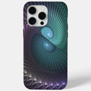 Coque Case-Mate iPhone Deux spirales colorées art fractal abstrait modern