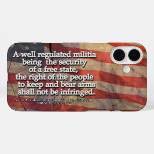 Coque Pour iPhone 16 Plus Deuxième amendement rustique à la Constitution amé