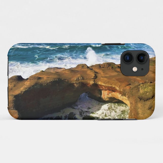 Coques Case-Mate iPhone Devil's Punchbowl, Newport, Oregon (Dos (Horizontal))