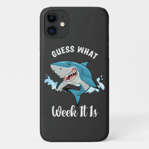 Case-Mate iPhone Case Devine Quelle Semaine C'Est Drôle Requin Vintage