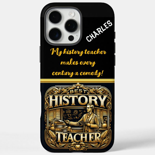 Coques Case-Mate iPhone Dévouement du meilleur professeur d'histoire (Verso)