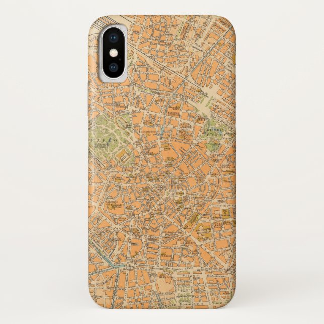 Coques Case-Mate iPhone Di Milan - carte de Pianta de Milan, Italie (Dos)