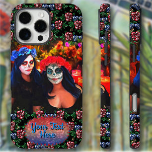 Coque iPhone 16 Pro Max Dia de Los Muertos Catrinas 1718