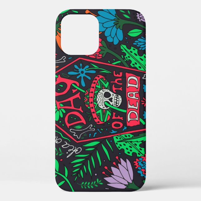 Coques Case-Mate iPhone Dia de los Muertos : Jeu de cartes de fête (Verso)