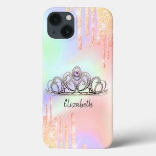 Case-Mate iPhone Case Diadème ombré aux gouttes scintillantes girly holo