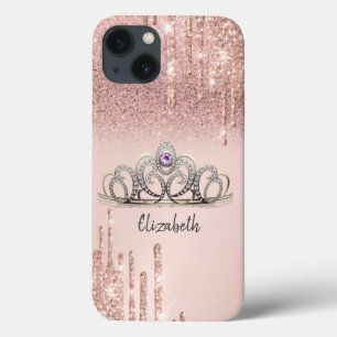 Case-Mate iPhone Case Diadème ombré paillettes or rose moderne avec gout