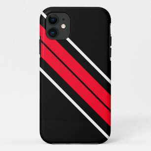 Case-Mate iPhone Case Diagonal Rouge Lumineux Blanc Grilles De Course Su