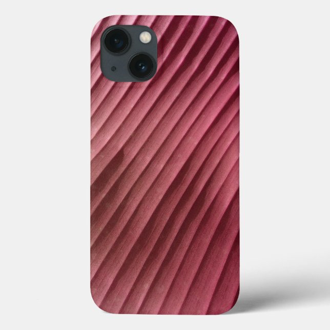 Coques Case-Mate iPhone Diagonale rouge de feuille (Verso)