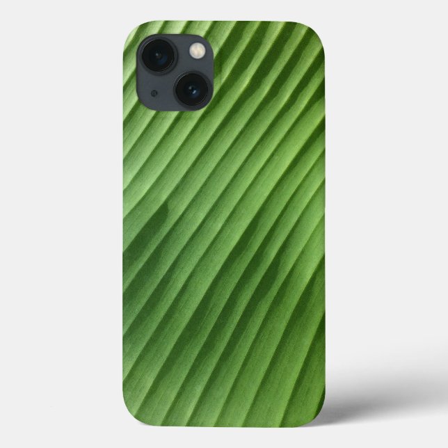 Coques Case-Mate iPhone Diagonale verte feuille (Verso)