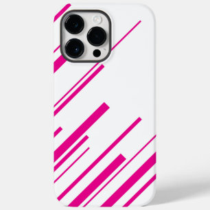 Coque Case-Mate iPhone Diagonales en Magenta et Blanc