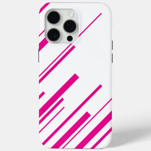 Coque Case-Mate iPhone Diagonales en Magenta et Blanc
