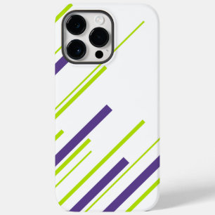 Coque Case-Mate iPhone Diagonales en vert citron vert et violet