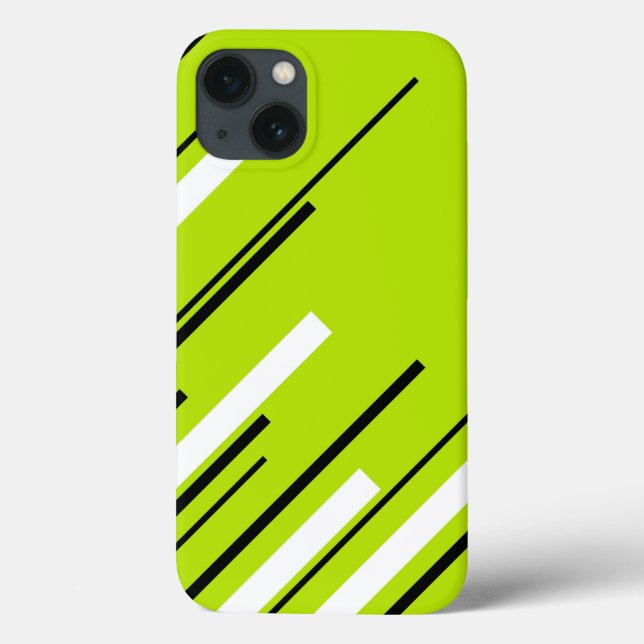 Coques Case-Mate iPhone Diagonales - Vert citron vert (Verso)