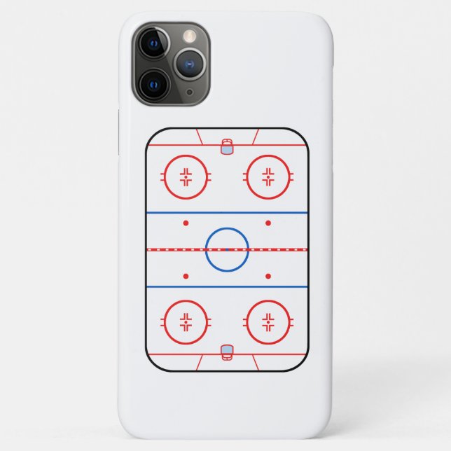 Coques Case-Mate iPhone Diagramme de patinoire Compagnon de match de hocke (Dos)