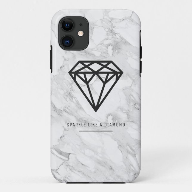 Coques Case-Mate iPhone Diamant avec marbre (Dos)