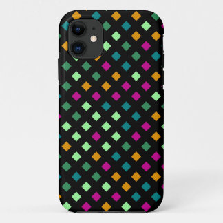 Coque iPhone 11 Diamant géométrique Abstrait | Carré moderne rétro