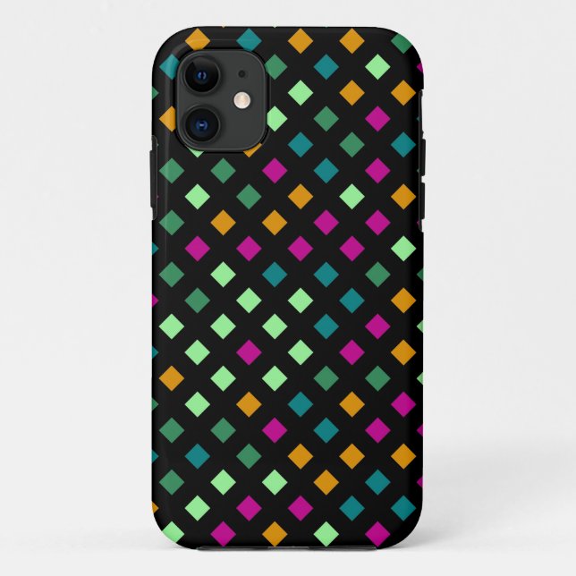 Coques Case-Mate iPhone Diamant géométrique Abstrait | Carré moderne rétro (Dos)
