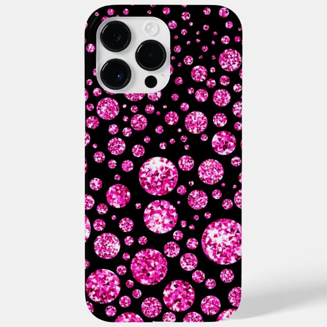 COQUES Case-Mate iPhone DIAMANT IRIDESCENTE ROSE (Verso)