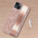 Coque Case-Mate iPhone Diamant Look Parties scintillant Calligraphie Nom<br><div class="desc">Toute parties scintillant ou diamants dans le design sont des photos et simulés. Cette conception peut être personnalisée dans la zone fournie en modifiant la photo et/ou le texte. Vous pouvez également le customiser en cliquant sur Personnaliser ce Modèle, puis en choisissant l'option cliquer pour customiser et supprimer ou modifier...</div>