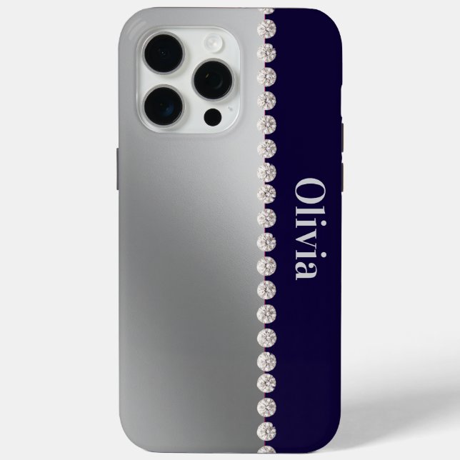 Coques Case-Mate iPhone Diamant simple et élégant moderne (Verso)