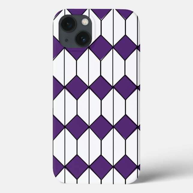 Coques Case-Mate iPhone Diamants Art déco et hexagones (Verso)