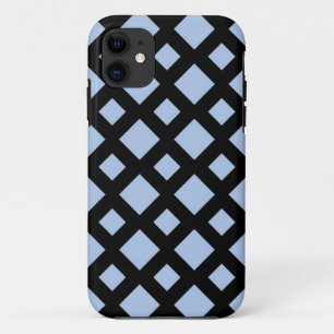 Coque Case-Mate Pour iPhone Diamants bleu-clair sur le noir