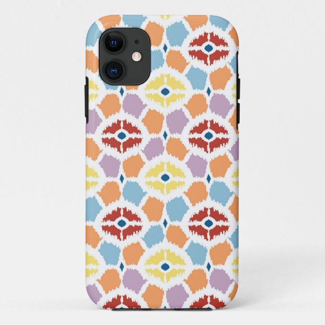 Coques Case-Mate iPhone Diamants colorés ikat géométrique (Dos)