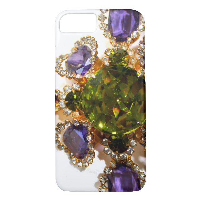 Coques Case-Mate iPhone Diamants d'améthyste violet Emeralds bijoux (Dos)