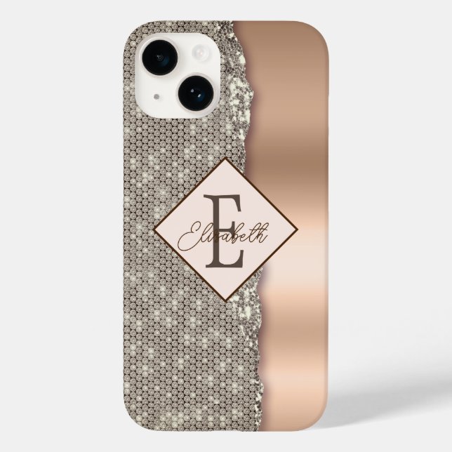 Coques Case-Mate iPhone Diamants de cuivre tendance (Verso)