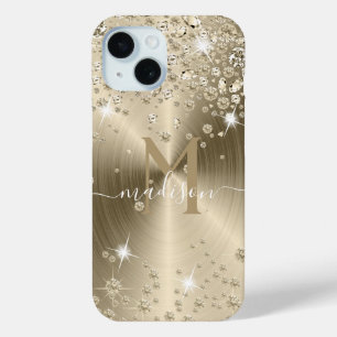 Coque Case-Mate iPhone Diamants d'or - Personnalisé