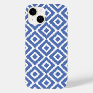 Coque Pour iPhone 14 Diamants Ikat Bleus