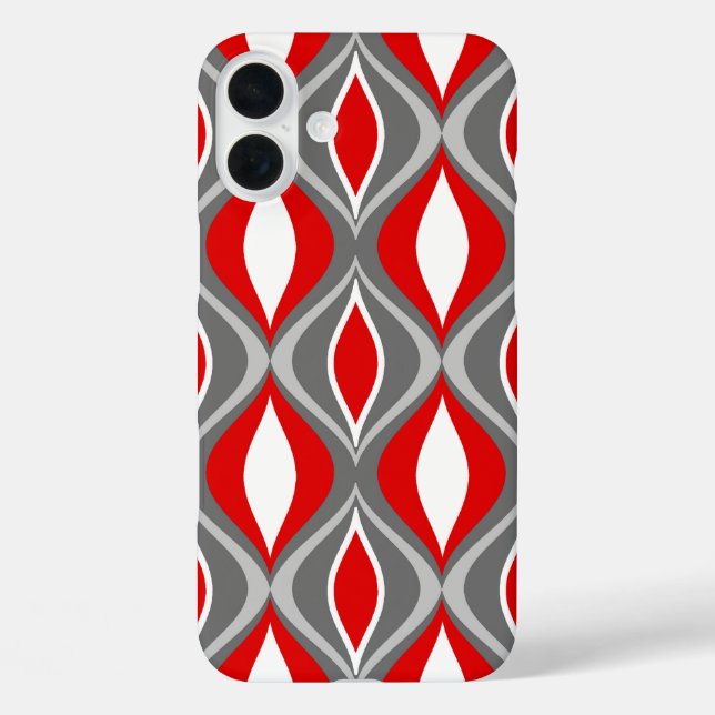 Coques Case-Mate iPhone Diamants modernes du milieu du siècle, gris / gris (Verso)