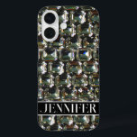 Coque Pour iPhone 16 Diamants, motif de bijoux en pierres précieuses<br><div class="desc">Vieux Hollywood glitz et glamor - pierres gemmes de diamant - faire un grand cadeau idée! personnalisable!</div>
