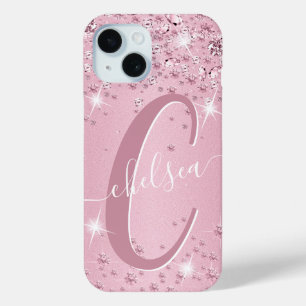 Coque Case-Mate iPhone Diamants Roses - Personnalisés