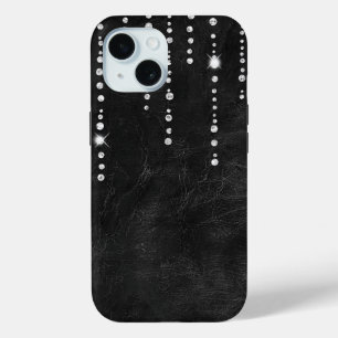 Coque Case-Mate iPhone Diamants Sur Cuir Noir