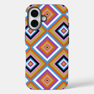 Coque Pour iPhone 16 Diamètre trippé Jester Motley coloré géométrique