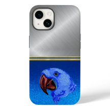 Diamond Blue Sparkle Parrot Bird Lover Case
