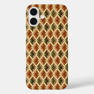 Coque Pour iPhone 16 Plus DIAMONDES Géométriques rouges Géométriques