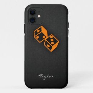 Coque iPhone 11 Dice de casino orange