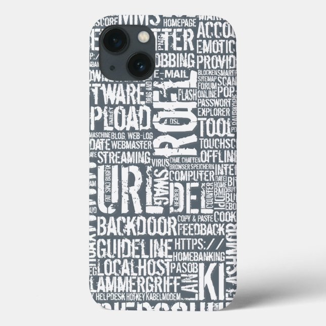Coques Case-Mate iPhone Dictionnaire informatique monochrome (Verso)
