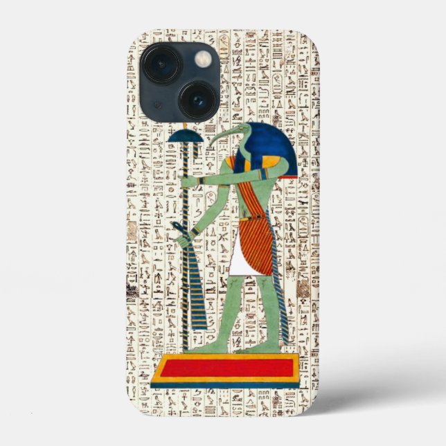 Coques Case-Mate iPhone Dieu égyptien ancien Thoth Thoth Hiéroglyphes Desi (Verso)
