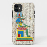 Dieu égyptien antique Sobek Hiéroglyphes Design