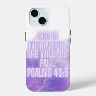 Coque Case-Mate iPhone Dieu est en elle - Psaume 46:5 chrétien
