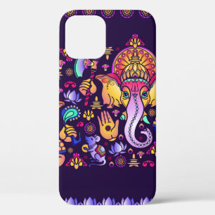 Case-Mate iPhone Case Dieu hindou Ganesha et symboles indiens en bande