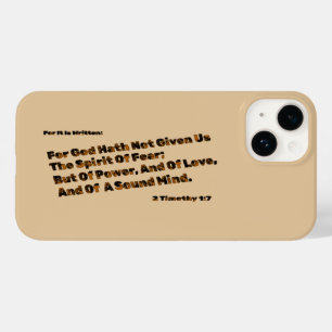 Coque Case-Mate iPhone Dieu Ne Nous A Pas Donné L'Esprit De La Peur