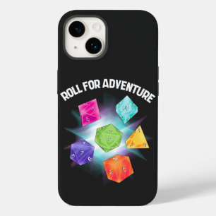 Coque Case-Mate iPhone different dice and the quote "Roll for adventure"