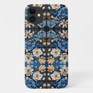 Case-Mate iPhone Case Différentes fleurs bleues Beau Design Floral