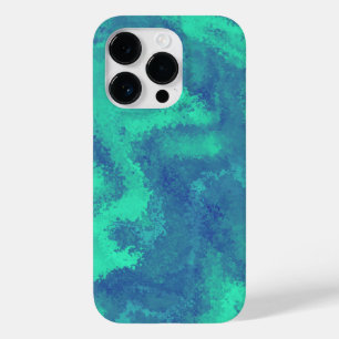 Coque Case-Mate iPhone Diffusion Abstraite bleue verte