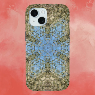 Coque Case-Mate iPhone Digital Mandala jaune et bleu